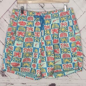 Nike Women's Woven Flow Swim Shorts Trippy Safari